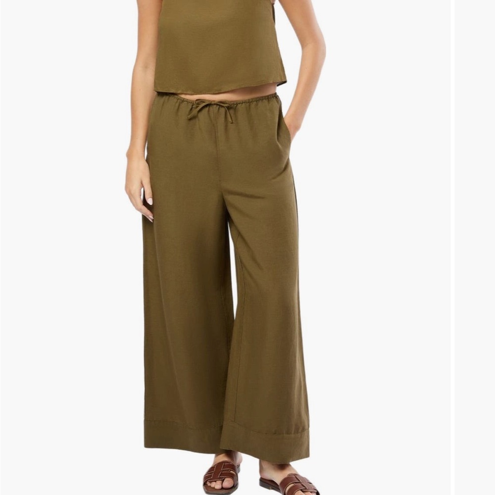 ONIA AIR LINEN WIDE LEG DRAWSTRING PANTS, SIZE M, NWT